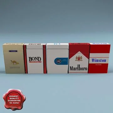 Cigarettes collection 3D Model