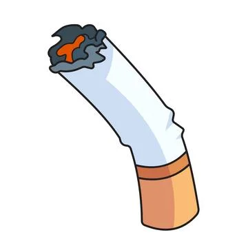 Cigarettes colorful drawing Stock Illustration