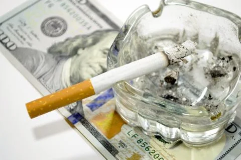 Cigarettes with dollar 写真素材