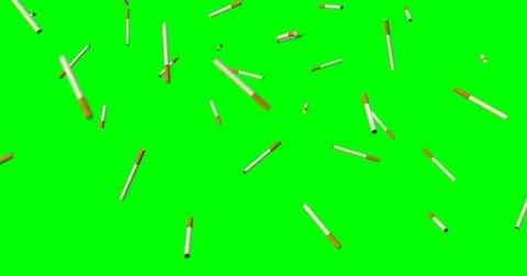 cigarette green screen cigarettes falling green screen