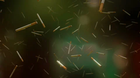 Cigarettes fly through Stock Footage 24362148