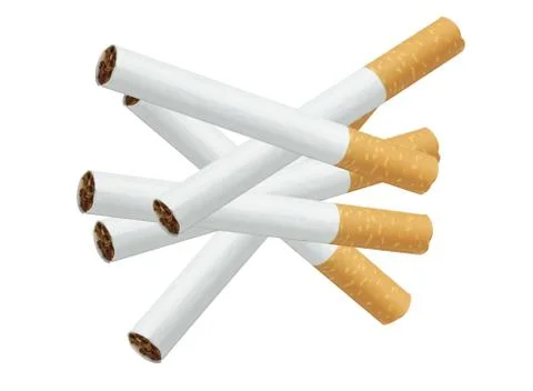 Cigarettes isolated on white background Stock Photos