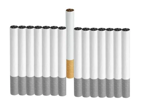 Cigarettes isolated on white background Stock Photos