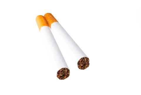 Cigarettes isolated on white background Stock Photos
