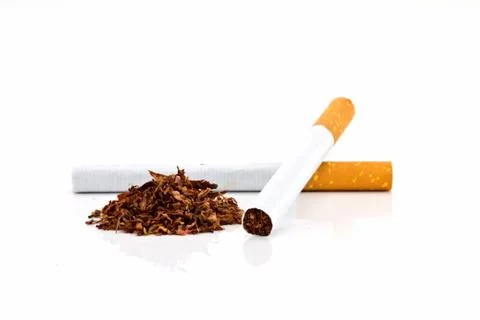 Cigarettes isolated on white background Stock Photos