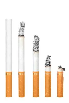 Cigarettes isolated on white Stock Photos