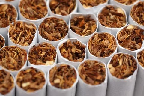 Cigarettes macro Stock Photos