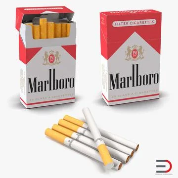 3D Model: Cigarettes Marlboro Collection 3D Model #96420861