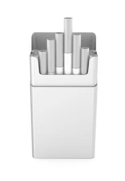 Cigarettes pack 3D illustration isolated over white Illustrazione stock