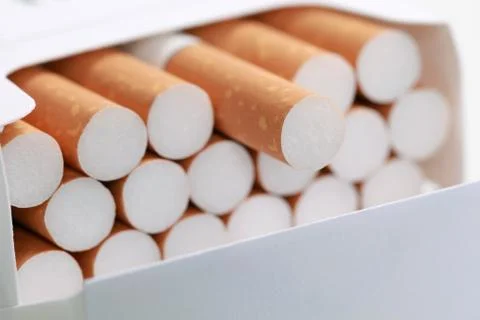 Cigarettes in a pack Stock Photos