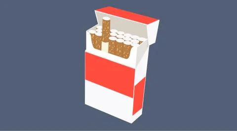 Cigarettes Packaging Stock Illustration
