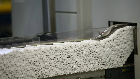 Cigarettes production process inside a modern factory 動画素材 69860974