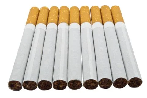 Cigarettes on a white background Foto stock