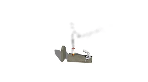 Cigarettes Will Drive You to the Grave  (Anti-Smoking Sequence) Video stock 32848766