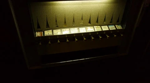 CigaretteVendingMachine tilt up slow Video stock 56440122