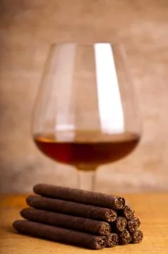 Cigars and cognac Foto stock