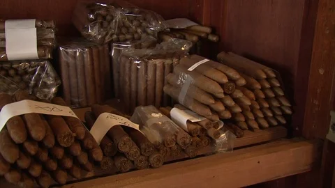 Cigars Display Video stock 93701400