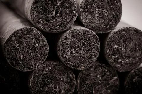 Cigars in a stack Foto stock