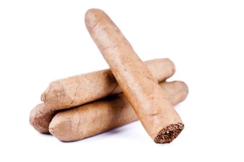 Cigars on white background Foto stock