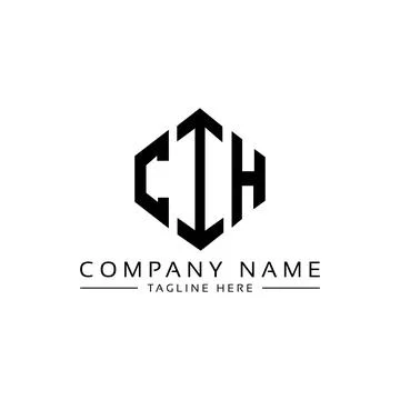 CIH letter logo design with polygon shape. CIH polygon and cube shape logo .. Stock Illustration