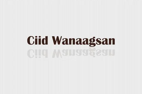 Ciid Wanaagsan Somali typography  vector background design Illustrazione stock