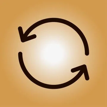 Ciircular arrow sign vector icon. Flat design style Stock Illustration