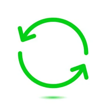 Ciircular arrow sign vector icon. Flat design style. Illustrazione stock