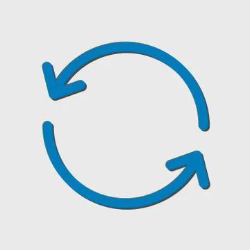 Ciircular arrow sign vector icon. Flat design style. Stock Illustration