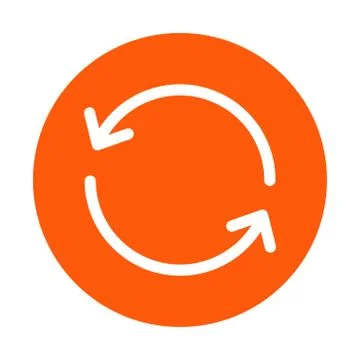 Ciircular arrow sign vector icon. Flat design style. Stock Illustration