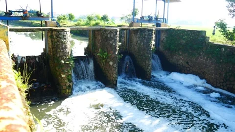 CIJAWURA RIVER SLUICE Stock Footage 227127412