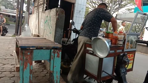 Cilok is the traditional snack Stock Footage 281640012