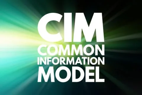 CIM - Common Information Model acronym, concept background Stock Illustration