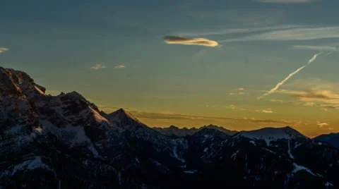 Cima Brenta Alpine winter landscape time lapse HD Stock Footage 45699786