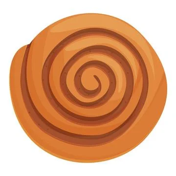 Cinammon swirl icon cartoon vector. Roll bun Stock Illustration