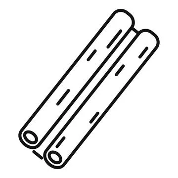 Cinamon spice icon outline vector. Cinnamon stick Stock Illustration