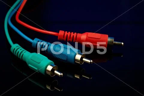 Cinch video component cable Stock Photos