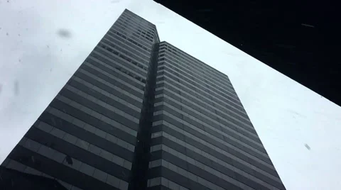 Cincinnati Buildings During Storm Stock Footage 61403366