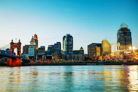 Cincinnati downtown overview Stock Photos