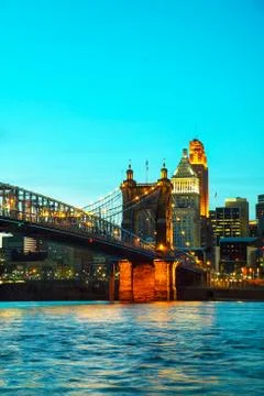 Cincinnati downtown overview Stock Photos