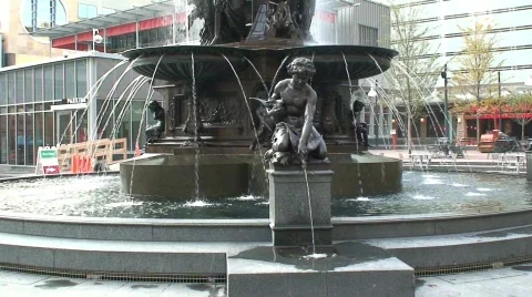 Cincinnati Fountain Stock Footage 581453