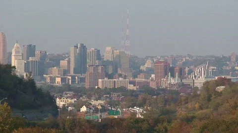 Cincinnati from Kentucky Stock-Footage 581547