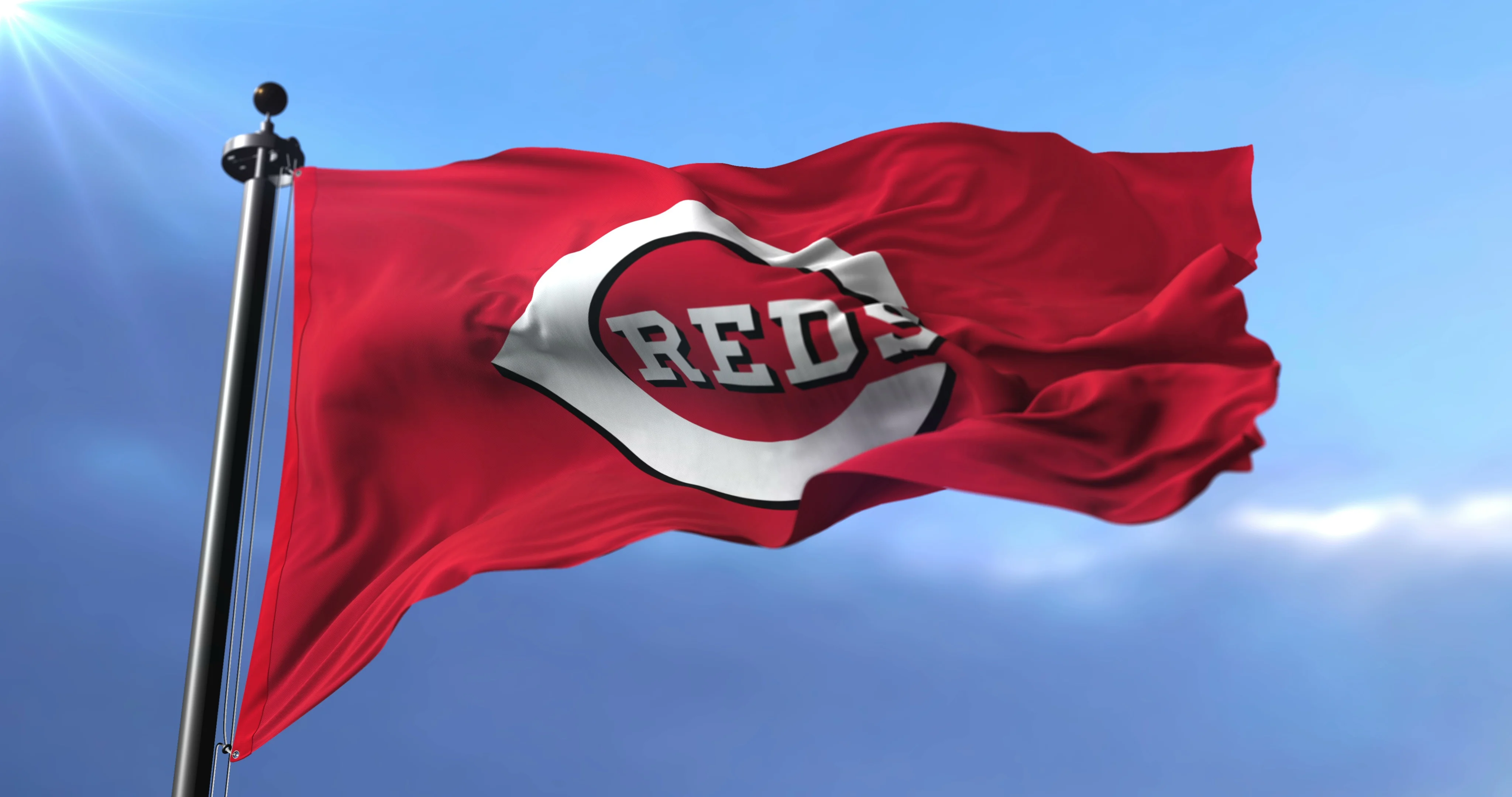 Cincinnati Reds flag, american professio... | Stock Video | Pond5