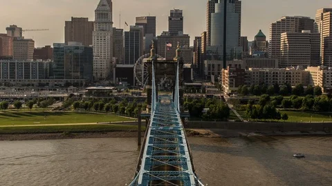 Cincinnati Roebling Bridge Timelapse Vidéo 113015332