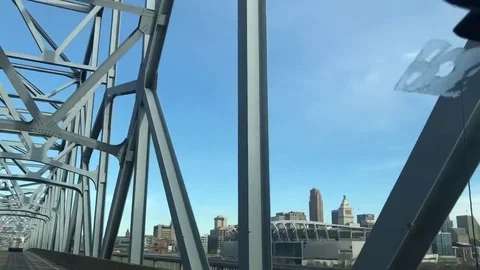 Cincinnati Skyline from Bridge 库存影片 83268896