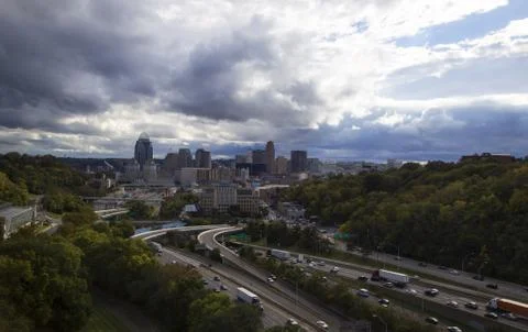 Cincinnati Skyline 스톡 사진