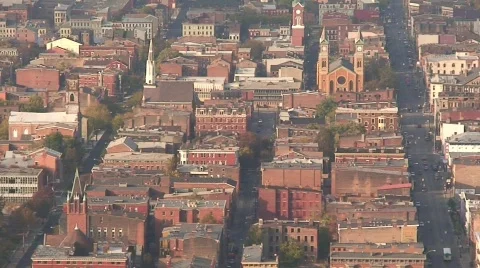 Cincinnati Suburbs from Above Stock Footage 581513