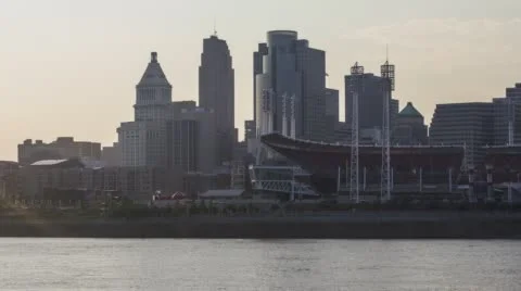 Cincinnati Timelapse - Riverfront, Skyline, Great American Ball Park Stock Footage 68402272