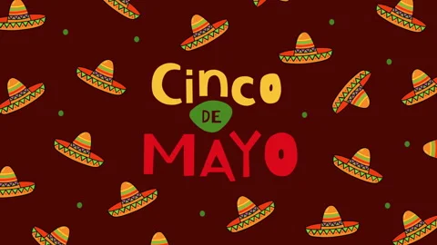 Cinco de Mayo Background with Sombrero Pattern and Bold Festive Text 스톡 동영상 332688351