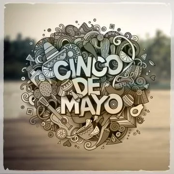 Cinco de Mayo. Cartoon vector hand drawn Doodle illustration イラスト素材