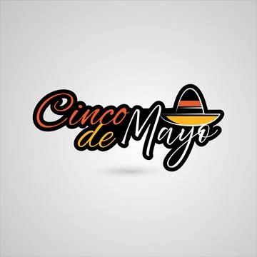 Cinco de Mayo celebration logo with a sombrero. Stock Illustration